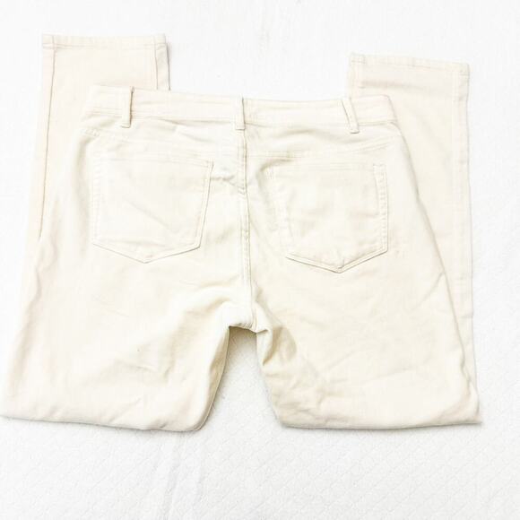 J. Jill Barley Straight Leg Soft Denim Jean Pants Cream Color Size 6 Petite - Picture 7 of 8